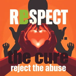 A striking poster design emphasizing the message "Respect the cure, reject the abuse"