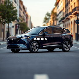 A stylish and modern car design featuring the brand name 'Ionix' prominently displayed