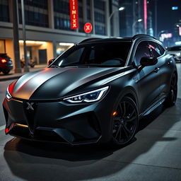 A striking and sophisticated car design featuring the brand name 'Ionix' with a bold 'X' logo prominently displayed