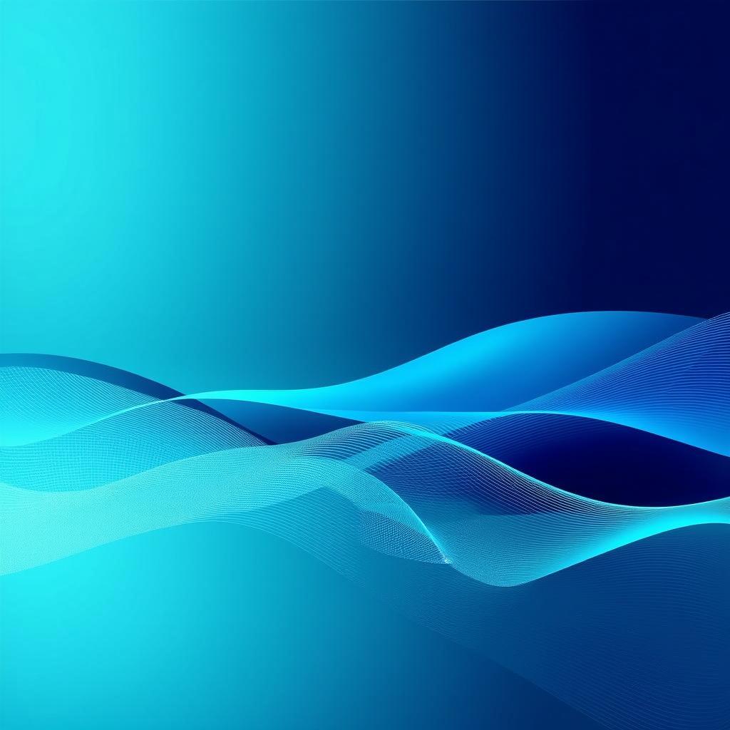 A vibrant and dynamic wallpaper for a smartphone featuring fluid abstract waves in shades of blue and turquoise