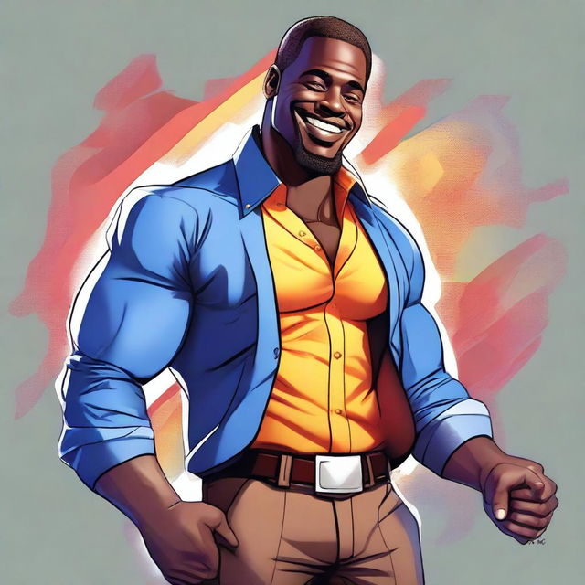 An engaging, high-quality digital art image of a character named Hank