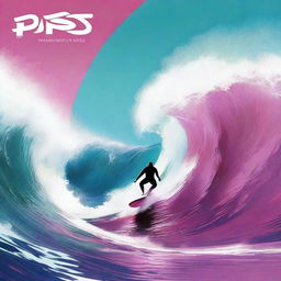 A striking digital art image representing the album 'Surfer Rosa' by Pixies