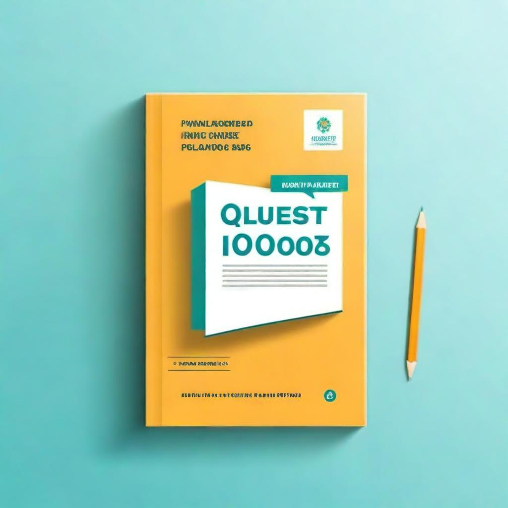 A high-quality digital art image depicting a book cover titled 'Quest for Top 100 (QFT 100)'