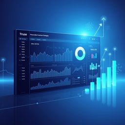 An elegant and sophisticated image illustrating the role of artificial intelligence in wealth management