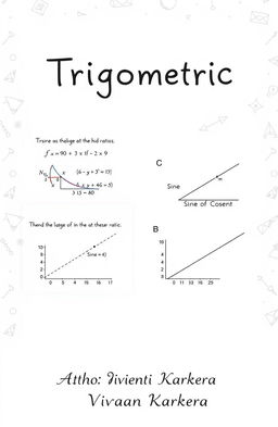 A visually appealing math project presentation focusing on trigonometric ratios, with diagrams and graphs illustrating sine, cosine, and tangent in a clear and educational style