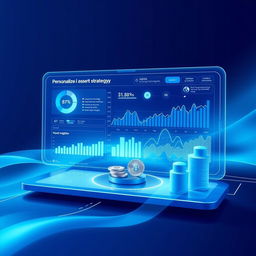 A visually striking image representing the concept of artificial intelligence in wealth management
