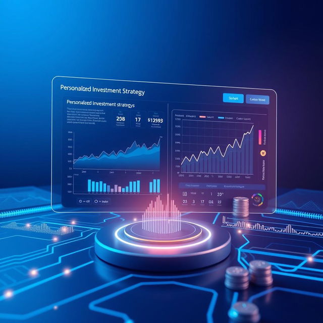 A visually striking image representing the concept of artificial intelligence in wealth management