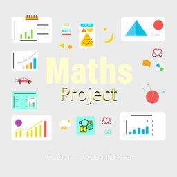 A simple yet creative 'Maths Project' presentation that features engaging visuals and playful illustrations of various math concepts