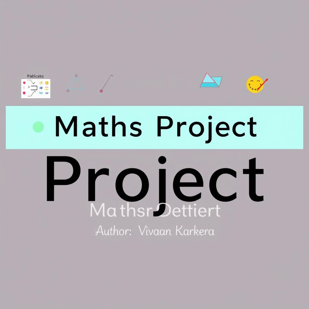 A simple yet creative 'Maths Project' presentation that features engaging visuals and playful illustrations of various math concepts