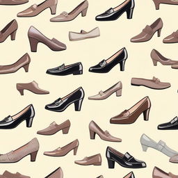 A high-quality digital art image showcasing a selection of old money shoes for women