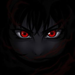 A high-resolution wallpaper featuring dark Sharingan eyes, showcasing their intricate details and deep red hue