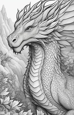 This is a high-quality pencil line art of a simple dragon