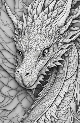 This is a high-quality pencil line art of a simple dragon