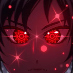 A high-resolution wallpaper featuring Sharingan eyes, highlighting their vivid red color and intricate patterns