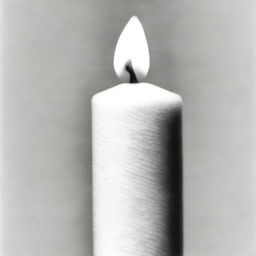 A high-definition pencil drawing depicting a different candle