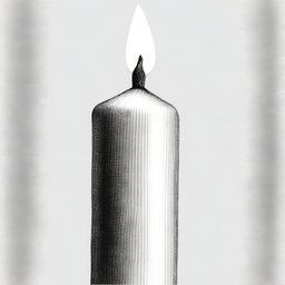 A high-definition pencil drawing depicting a different candle