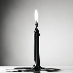 A high-definition pencil drawing illustrating a long candle with wax dripping down its side