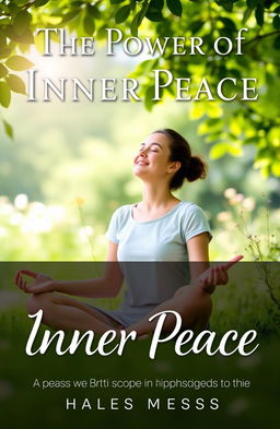 A serene and tranquil scene capturing the essence of inner peace, ideal for the cover of a guidebook aimed at young mothers