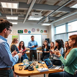 An engaging training session for teachers focused on the latest advancements in technology and biology