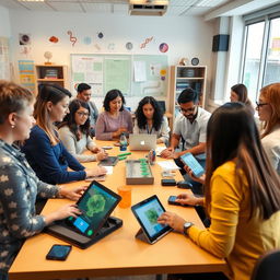 An engaging training session for teachers focused on the latest advancements in technology and biology