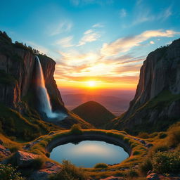 A stunning landscape showcasing conic sections found in nature