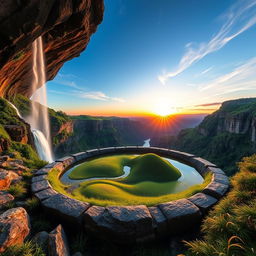 A stunning landscape showcasing conic sections found in nature