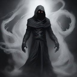 A high-quality digital art piece in the style of Dungeons and Dragons, portraying a floating humanoid figure