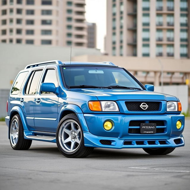 A 2001 Nissan Pathfinder SE R50, beautifully finished in Nissan's TV2 Bayside Blue