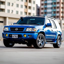 A 2001 Nissan Pathfinder SE R50, beautifully finished in Nissan's TV2 Bayside Blue