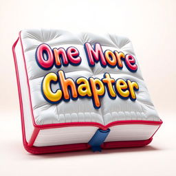 A visually striking 3D inflatable style artwork featuring a large, oversized book with a fun, whimsical design