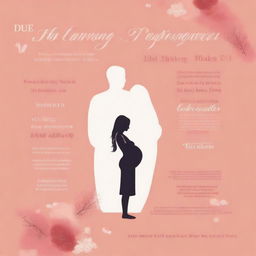 This is a heartwarming digital art image, designed in the style of a movie poster, celebrating a first pregnancy