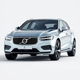 A stunning 3D render of a futuristic chrome pearl metallic Volvo 345, depicted as a flying 3-door hatchback that embodies an unprecedented design