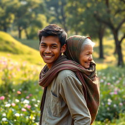 Despite living in poverty, a young man is depicted with a heart rich in faith and dedication