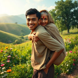 Despite living in poverty, a young man is depicted with a heart rich in faith and dedication