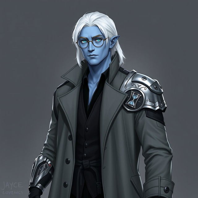 A tall, 26-year-old Drow named Jayce Kovacs stands confidently