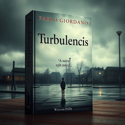A hyper-realistic book cover for a novel titled "Turbulencias" with the author's name "Pablo Giordano" prominently and clearly displayed at the top