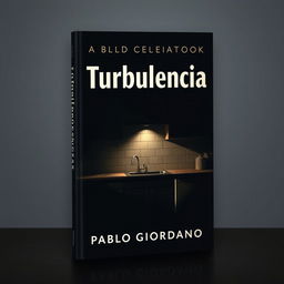 A hyper-realistic book cover for a novel titled "Turbulencias" with the author's name "Pablo Giordano" displayed clearly and prominently