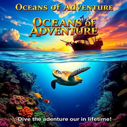 A vibrant movie poster for a sea-themed adventure film