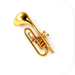 A captivating game icon featuring a single trumpet elegantly displayed against a bright white background