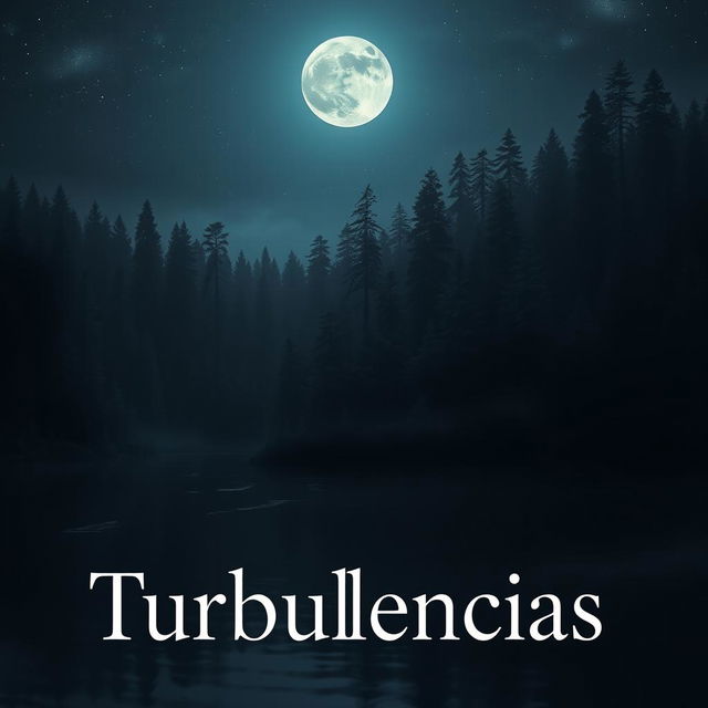 A hyper-realistic vertical image designed for a book cover titled "Turbulencias"