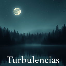 A hyper-realistic vertical image designed for a book cover titled "Turbulencias"