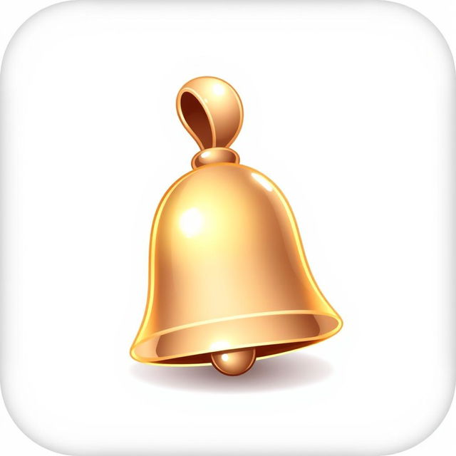 A charming game icon featuring a single bell artfully displayed against a bright white background