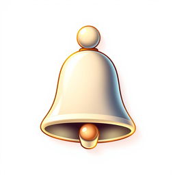 A charming game icon featuring a single bell artfully displayed against a bright white background
