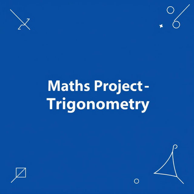 A vibrant cover page for a school project titled 'Maths Project - Trigonometry'