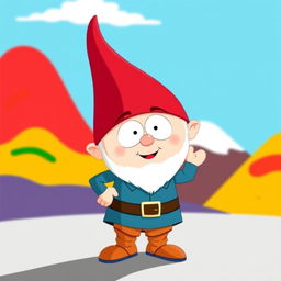 A fun depiction of a gnome character inspired by South Park