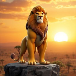 A comprehensive 3D model of Mufasa from The Lion King, showcasing his powerful and majestic stature