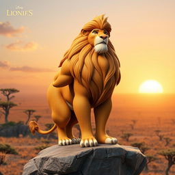 A comprehensive 3D model of Mufasa from The Lion King, showcasing his powerful and majestic stature