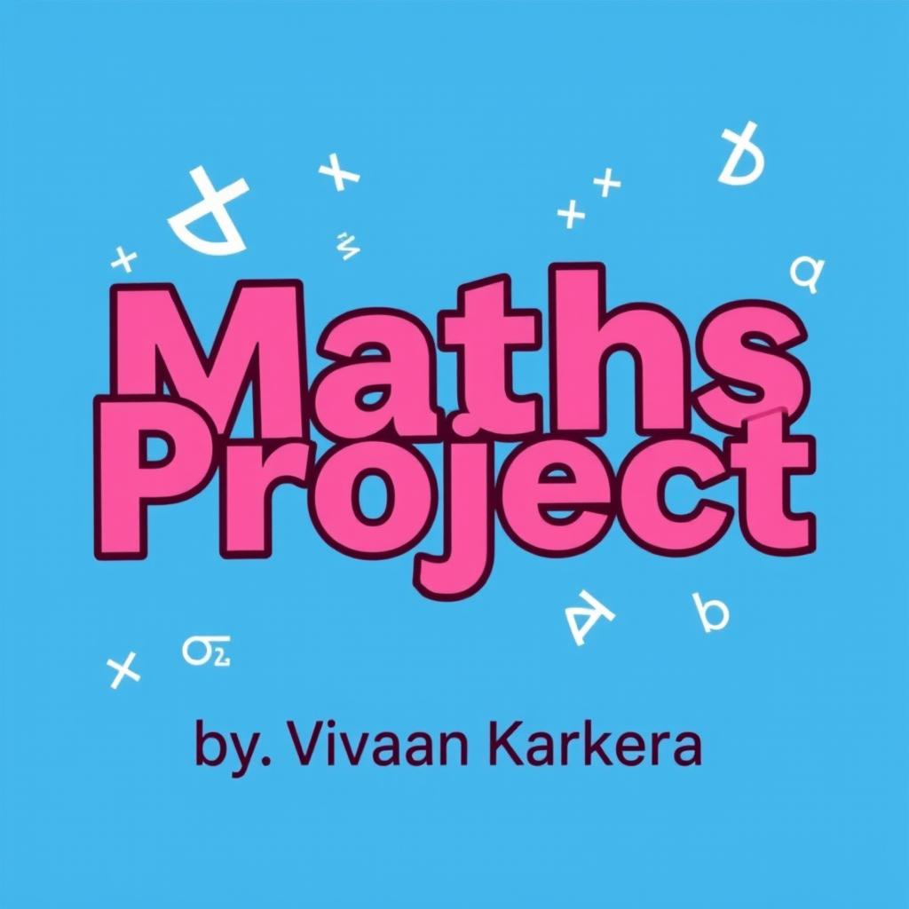 A creatively styled title that reads 'Maths Project' prominently displayed in the center