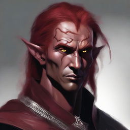 This digital art image depicts a male Fall Eladrin Elf, characterized as a nomadic cleric