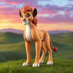 A detailed 3D model of Nala from The Lion King, showcasing her graceful and agile form